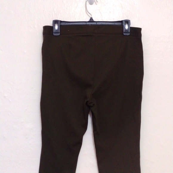 Talbots Dark Army Green Stretch Knit Skinny Ankle Pants Size 8p NEW - Picture 4 of 13